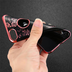 Fashion Flower Phone Cases For iphone 7 6 6s Plus Case Plating Soft TPU Silicone Cover Elegant Lady Floral Butterfly Capa
