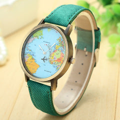 Women's Watches Best Sellers Globe Travel Map Denim Watch Minimalism Feminino Reloj Mujer Staat Zegarki Damskie Kadin Clock@50