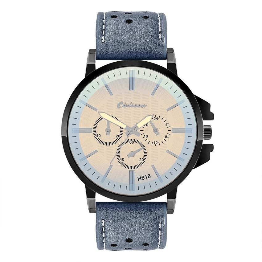 DISU Men Watch Retro Design Leather Band Analog Alloy Quartz Watch watches mens 2019 mens wrist watches