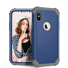 Shockproof Phone Cases For iPhone X 7 6 6S Plus Cover PC+TPU 3 Layers Hybrid Full Body Protect Case Anti-Knock Phone Shell Coque