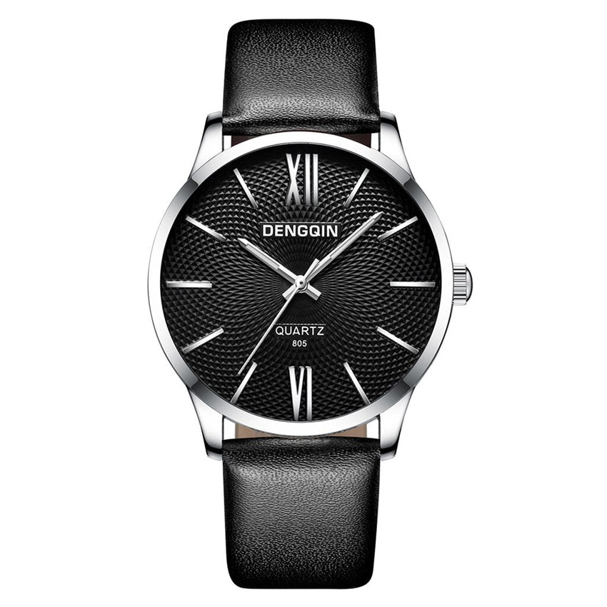 DISU Man Wrist Watch Luxury Quartz Military Stainless Steel Dial Leather Band wristwatch mens watches mens 2019 men watches