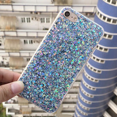 Candy Shining Powder Sequins Phone Cases For iPhone X 8 7 6 6S Plus Case Soft Silicone Glitter Back Cover For iPhone 5s SE Capa