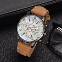 DISU Men Quartz Watch Leather Clock Blu Ray Glass wristwatch mens vintage men wristwatch clock mens wrist watches