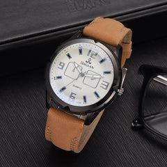 DISU Man Watch Quartz High Quality Leather Blu Ray Glass Watch Mens watches mens 2019 men wristwatch clock