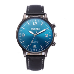 DISU Men Watch Business Leather Strap Sports Simulated Quartz watch man watches mens 2019 men wristwatch clock