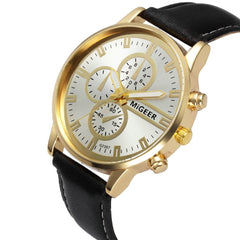 DISU Men Watch Classic Leather Strap Quartz Casual wristwatch mens watches mens 2019 clock men