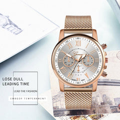 Bussiness Women's Watches Fashion Geneva Brand Roman Numeral Simple Clock Kol Saati Montre Femme Relogio Feminino Reloj Mujer@50