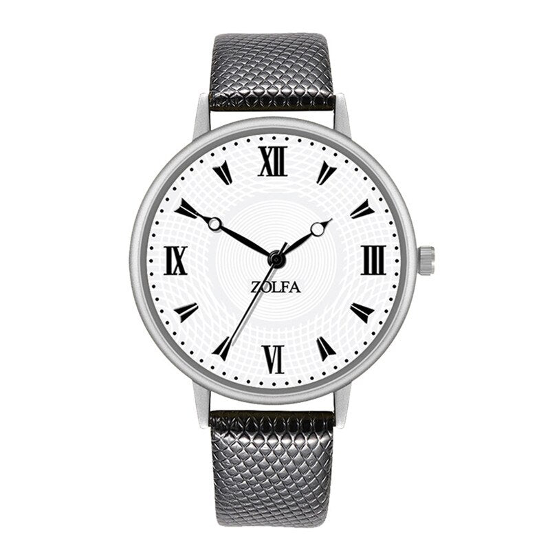 Business Watches Women Thin Dial  Ladies Fashion Quartz Wristwatch Solid Color Leather Strap Clock Casual Reloj Mujer @50
