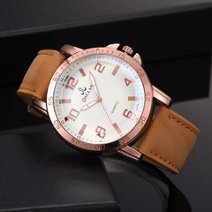 DISU Men Watch High Quality Leather Blu Ray Glass Quartz Watch new arrival in men wrist watches wristwatch mens