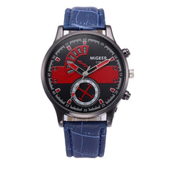 DISU Men Watch Fashion Casual Stainless Steel Leather Strap watches men new arrival in men wrist watches relogios masculino