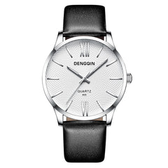 DISU Man Wrist Watch Luxury Quartz Military Stainless Steel Dial Leather Band wristwatch mens watches mens 2019 men watches