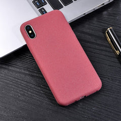 Fashion Simple frosted matte Phone Cases For Iphone X 8 7 6 6s Plus Fundas Soft Ultra Thin Back Cover Black Gray Blue Wine Red