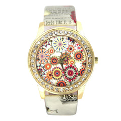 Colorful Stylish Oil Painting Watch High Quality Quartz Wristwatch Montre Femme Acier Inoxydable Current Popular Factor Watch@50
