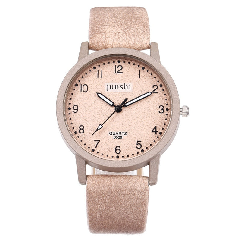 Best Selling Women Watch Fashion Roman Numerals Dial Ladies Quartz Wristwatch Exquisite Leather Strap Clock  Zegarki Damskie@50