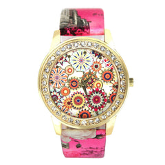 Colorful Stylish Oil Painting Watch High Quality Quartz Wristwatch Montre Femme Acier Inoxydable Current Popular Factor Watch@50