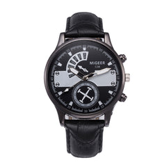 DISU Men Watch Fashion Casual Stainless Steel Leather Strap watches men new arrival in men wrist watches relogios masculino