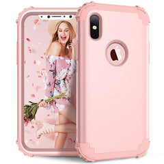 Shockproof Phone Cases For iPhone X 7 6 6S Plus Cover PC+TPU 3 Layers Hybrid Full Body Protect Case Anti-Knock Phone Shell Coque