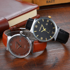 DISU Male Men Watch Popular Quartz Minimalist Belt Leather Strap watches men watches mens 2019 relogios masculino