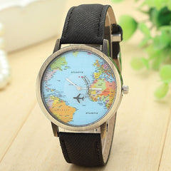 Women's Watches Best Sellers Globe Travel Map Denim Watch Minimalism Feminino Reloj Mujer Staat Zegarki Damskie Kadin Clock@50