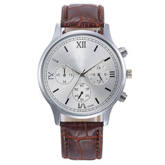 DISU Men  Wrist Watch Retro Design Leather Band Analog Alloy Quartz watch man vintage men wristwatch clock relogios masculino