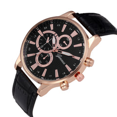 DISU Men RetroWrist Watch Design Leather Band Analog Alloy Quartz watch man watches mens 2019 men wristwatch clock