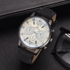 DISU Men Quartz Watch Leather Clock Blu Ray Glass wristwatch mens vintage men wristwatch clock mens wrist watches