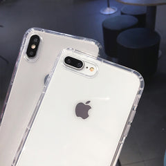 Shockproof Bumper Transparent Silicone Phone Case For iPhone X XS XR XS Max 8 7 6 6S Plus Airbag Clear protection Back Cover