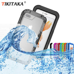 Waterproof Phone Cases for iPhone 8 7 6 s Plus Phone Screen Soft TPU Swimming Diving Underwater Case for iPhone 6 6s Cover Shell