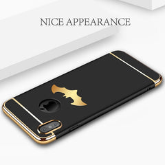 Cool 3D Bat Wing Phone Cases For iPhone X 8 7 6 6S Plus Cover Plating 3 in 1 Shockproof Armor Case Matte Hard PC Shell