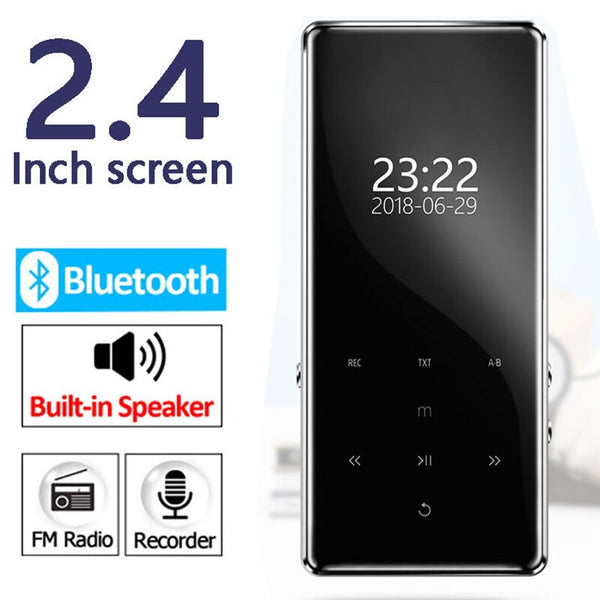 New Metal Bluetooth MP3 player 8G Bulit-in Speaker 2.4 Inch HD screen with FM radio voice recorder e-book Portable Video player