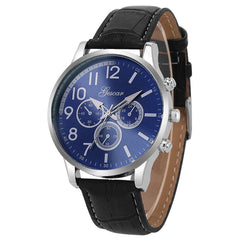 DISU Men Watch Glass Mirror Business Military Circular Dial Quartz wristwatch mens  watches mens 2019 relogios masculino