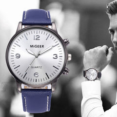 DISU Men Watch Business Leather Strap Sports Simulated Quartz watch mens new arrival in men wrist watches wristwatch mens