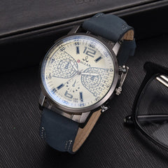 DISU Men Quartz Watch Leather Clock Blu Ray Glass wristwatch mens vintage men wristwatch clock mens wrist watches