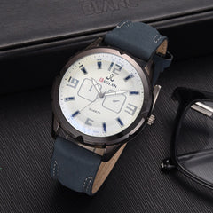DISU Man Watch Quartz High Quality Leather Blu Ray Glass Watch Mens watches mens 2019 men wristwatch clock