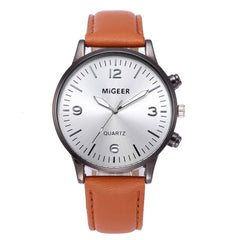 DISU Men Watch Business Leather Strap Sports Simulated Quartz watch mens new arrival in men wrist watches wristwatch mens