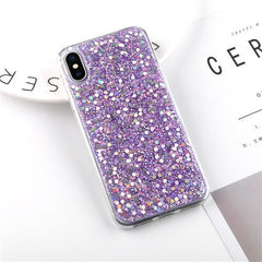 Candy Shining Powder Sequins Phone Cases For iPhone X 8 7 6 6S Plus Case Soft Silicone Glitter Back Cover For iPhone 5s SE Capa