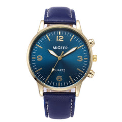 DISU Men Watch Business Leather Strap Sports Simulated Quartz wristwatch mens unique watch for men relogio masculino