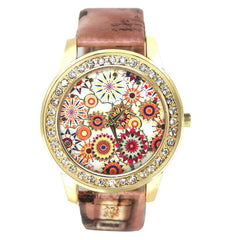 Colorful Stylish Oil Painting Watch High Quality Quartz Wristwatch Montre Femme Acier Inoxydable Current Popular Factor Watch@50