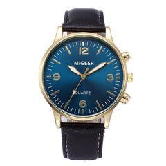 DISU Men Watch Business Leather Strap Sports Simulated Quartz wristwatch mens unique watch for men relogio masculino