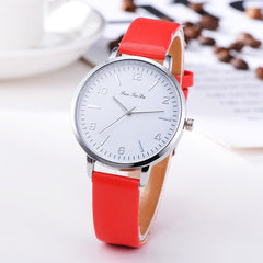 Business Women's Watches Silver Roman Numerals Dial Ladies Simple Quartz Wristwatch Casual Leather Strap Clock Reloj Mujer  @50