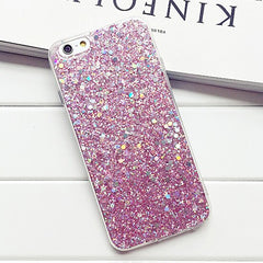 Candy Shining Powder Sequins Phone Cases For iPhone X 8 7 6 6S Plus Case Soft Silicone Glitter Back Cover For iPhone 5s SE Capa