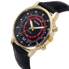 DISU Men Business Watch Leather Strap Sports Simulated Quartz Wristwatch Mens watches mens 2019 clock men