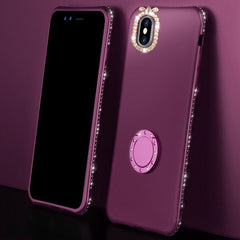 Bling Rhinestone Diamond Phone Case For iPhone XS Max XR X 8 7 6 6s Plus Soft Silicone Cover With Finger Ring Holder Stand