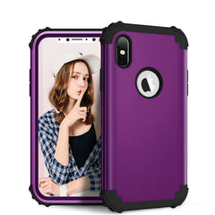 Shockproof Phone Cases For iPhone X 7 6 6S Plus Cover PC+TPU 3 Layers Hybrid Full Body Protect Case Anti-Knock Phone Shell Coque