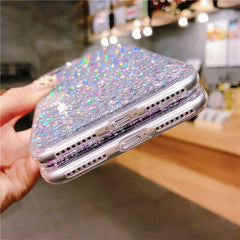 Candy Shining Powder Sequins Phone Cases For iPhone X 8 7 6 6S Plus Case Soft Silicone Glitter Back Cover For iPhone 5s SE Capa