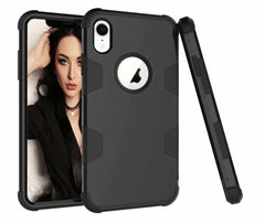 Shockproof 360 full Protect Cover Hybrid TPU+ Rubber Hard Rugged Armor Rose Gold Phone Case For iPhone XR 6 6S 7 8 Plus X