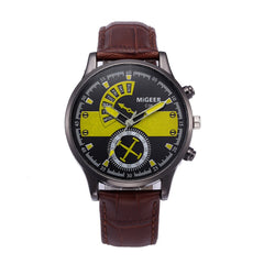 DISU Men Watch Fashion Casual Stainless Steel Leather Strap watches men new arrival in men wrist watches relogios masculino