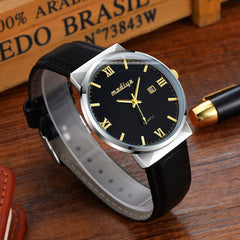 DISU Male Men Watch Popular Quartz Minimalist Belt Leather Strap watches men watches mens 2019 relogios masculino