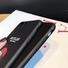 Case For iphoneX XS XR XS Max 8 7 6 6S Capa Cartoon Soft TPU Matte Frosted Cover Movie Leon Mathilda Pattern Phone Cases