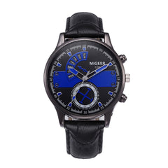 DISU Men Watch Fashion Casual Stainless Steel Leather Strap watches men new arrival in men wrist watches relogios masculino